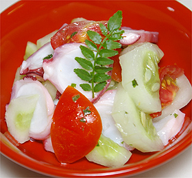 夏野菜とたこの木の芽ドレッシング 夏野菜とたこの木の芽ドレッシング