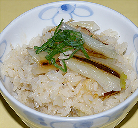 新宿一本ねぎの炊きこみご飯 新宿一本ねぎの炊きこみご飯