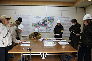 今年３月１１日に南町田自主防災組織が行った本部立ち上げ訓練