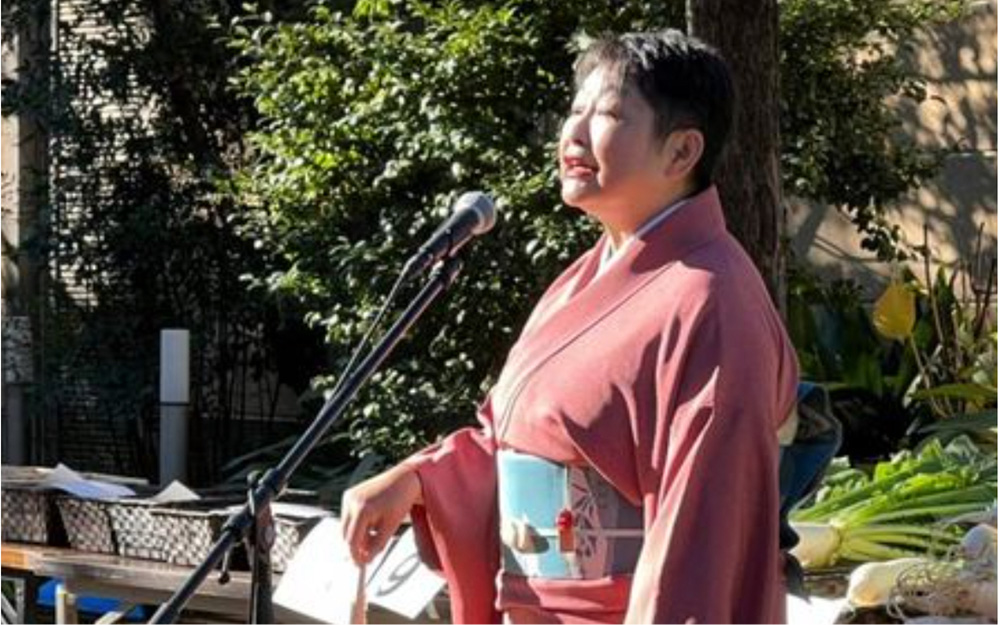昨年、品川神社で開催された「第９回品川蕪品評会」でかけた江戸東京野菜講談「品川蕪汁の由来」