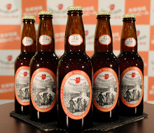 復刻されたTOYODA BEERはラガータイプの生ビール。 復刻されたTOYODA BEERはラガータイプの生ビール。