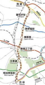 副都心線沿線図