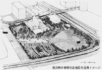 発災時の有明の丘地区の活用イメージ