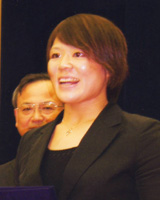 広報大使に任命された谷本選手