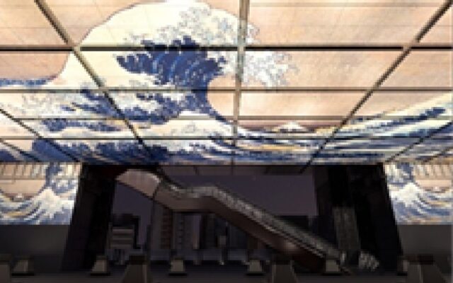 3階ひろば映像投影